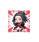 赤黒ちび騎士のかわいいアニメリアクション（個別スタンプ：10）