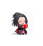 赤黒ちび騎士のかわいいアニメリアクション（個別スタンプ：13）