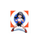 元気いっぱい！ファイティング少女（個別スタンプ：2）