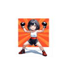 元気いっぱい！ファイティング少女（個別スタンプ：5）