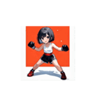 元気いっぱい！ファイティング少女（個別スタンプ：6）