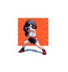 元気いっぱい！ファイティング少女（個別スタンプ：7）