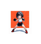 元気いっぱい！ファイティング少女（個別スタンプ：10）