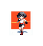 元気いっぱい！ファイティング少女（個別スタンプ：13）