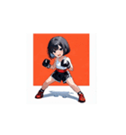 元気いっぱい！ファイティング少女（個別スタンプ：15）