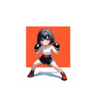 元気いっぱい！ファイティング少女（個別スタンプ：16）