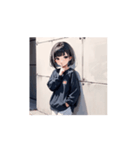 ほのぼのパーカー少女の日常スタンプ（個別スタンプ：6）
