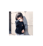 ほのぼのパーカー少女の日常スタンプ（個別スタンプ：7）