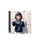 ほのぼのパーカー少女の日常スタンプ（個別スタンプ：11）