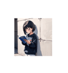 ほのぼのパーカー少女の日常スタンプ（個別スタンプ：16）