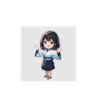 和風ゆる制服ガールのやさしいスタンプ（個別スタンプ：9）