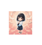 和風ゆる制服ガールのやさしいスタンプ（個別スタンプ：10）