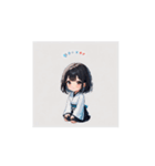 和風ゆる制服ガールのやさしいスタンプ（個別スタンプ：14）