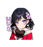 ぬくもりマフラーガール（個別スタンプ：2）