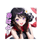 ぬくもりマフラーガール（個別スタンプ：3）