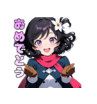 ぬくもりマフラーガール（個別スタンプ：6）