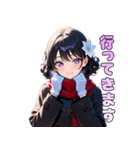 ぬくもりマフラーガール（個別スタンプ：14）