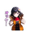 ぬくもりマフラーガール（個別スタンプ：17）