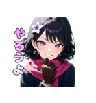 ぬくもりマフラーガール（個別スタンプ：20）