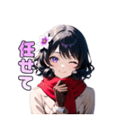 ぬくもりマフラーガール（個別スタンプ：33）