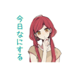 普段着赤髪女子★一年中使える（個別スタンプ：4）