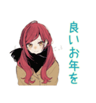 普段着赤髪女子★一年中使える（個別スタンプ：30）