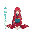 普段着赤髪女子★一年中使える（個別スタンプ：31）