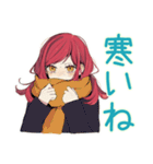 普段着赤髪女子★一年中使える（個別スタンプ：32）