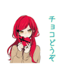 普段着赤髪女子★一年中使える（個別スタンプ：33）