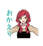 普段着赤髪女子★一年中使える（個別スタンプ：38）
