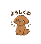 【日常＆冬】ゆるかわトイプードル（個別スタンプ：17）