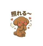 【日常＆冬】ゆるかわトイプードル（個別スタンプ：26）