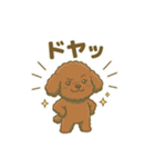 【日常＆冬】ゆるかわトイプードル（個別スタンプ：38）