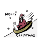 サンタと志保ちゃん(年末年始猫)（個別スタンプ：4）