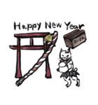 サンタと志保ちゃん(年末年始猫)（個別スタンプ：36）