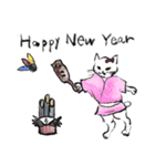 サンタと志保ちゃん(年末年始猫)（個別スタンプ：38）