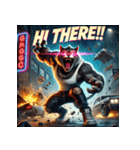 凶悪にゃんこ無双（個別スタンプ：2）