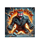 凶悪にゃんこ無双（個別スタンプ：16）