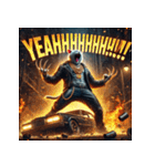 凶悪にゃんこ無双（個別スタンプ：21）