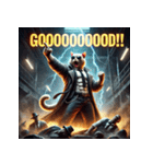 凶悪にゃんこ無双（個別スタンプ：22）