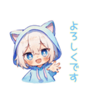仕事やさしい敬語★白猫耳パーカーくん（個別スタンプ：12）