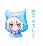 仕事やさしい敬語★白猫耳パーカーくん（個別スタンプ：23）