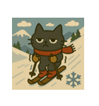 モヤモヤねこ 何もしない天才③冬年末年始（個別スタンプ：9）