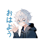 待ち合わせ★パーカー男子（個別スタンプ：2）