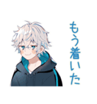 待ち合わせ★パーカー男子（個別スタンプ：5）