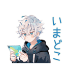 待ち合わせ★パーカー男子（個別スタンプ：13）