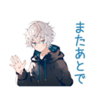 待ち合わせ★パーカー男子（個別スタンプ：28）