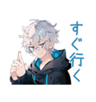 待ち合わせ★パーカー男子（個別スタンプ：32）