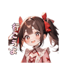 甘やかしすぎ注意♡あまあまガール（個別スタンプ：35）