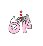 ラブとラブハートくまちゃん（個別スタンプ：11）